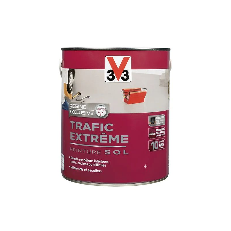 Peinture sol trafic extérieur blanc 2.5L