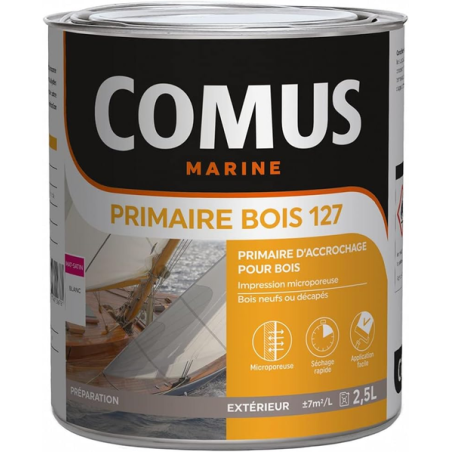 Primaire bois 127 2.5L mat-satin blanc