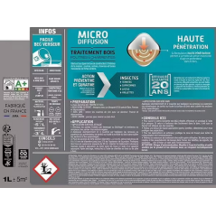 Traitement poutre et charpente insectes et termites 1l