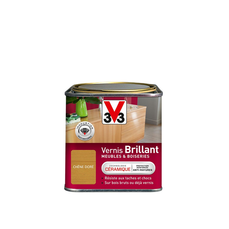 Vernis bois 500ml brillant chêne doré