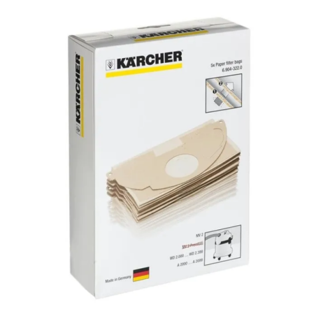 Sachet filtre papier Karcher pour aspirateur MV2 x5