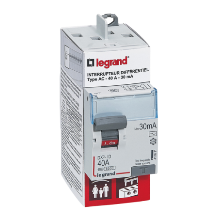 Interrupteur différentiel bipolaire 2p 40a ac 30m