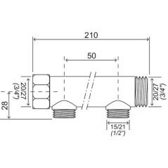Collecteur portée plate mâle femelle 20/27 4 sorties 15/21