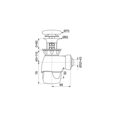 Ensemble bonde et siphon lavabo quick clac blanc