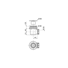 Bonde de douche D.60mm sortie D.40mm