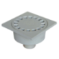 Siphon de cour 200x200mm sortie d63-80-100mm gris