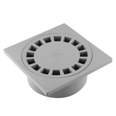 Siphon de cour 150x150mm sortie d40-50-63mm gris