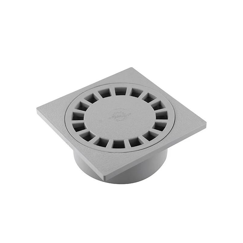 Siphon de cour 150x150mm sortie d40-50-63mm gris