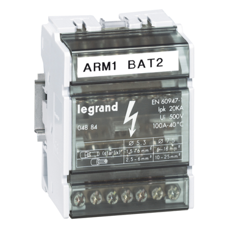 Répartiteur modulaire tétrapolaire 100a 4 modules