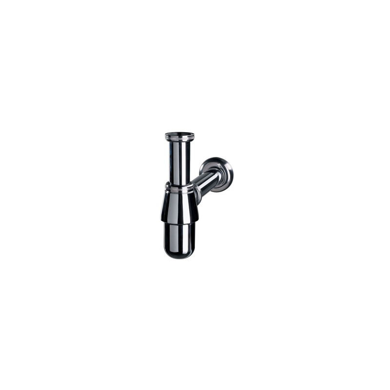 Siphon de lavabo H.133-183mm D.32mm en laiton chromé