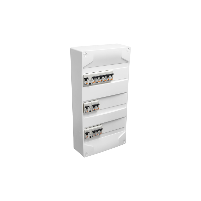 Tableau pré équipé 3 rangées 40A/63A/40a 11 disjoncteurs