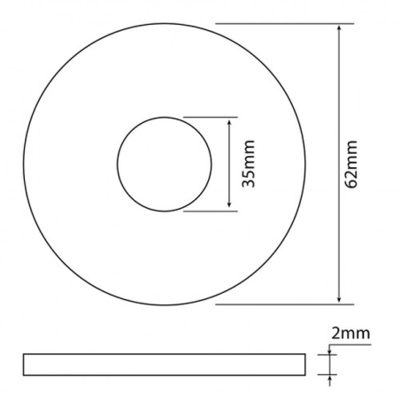 Joint de mécanisme Wirquin 62x35x2mm