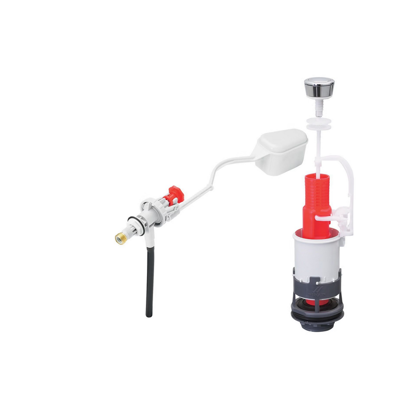 Mecanisme de WC poussoir simple + robinet f80