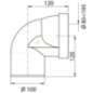 Pipe coudée pvc D.100mm