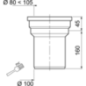 Sortie de cuvette WC droite à coller D.100mm