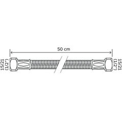 Flexible 50cm dn8 double écrou f*f 12/17