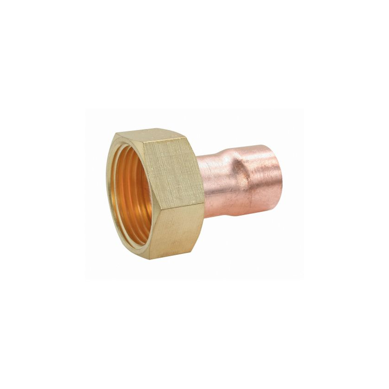 Raccord droit écrou tournant pour cuivre D.12mm 15/21