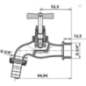Robinet de puisage raccord nez 20/27-20/27