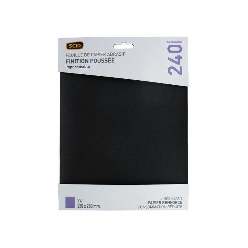 Papier abrasif 230x280mm imperméable GR240 x4
