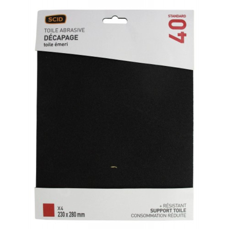 Toile abrasive émeri 230x280cm GR40 x4