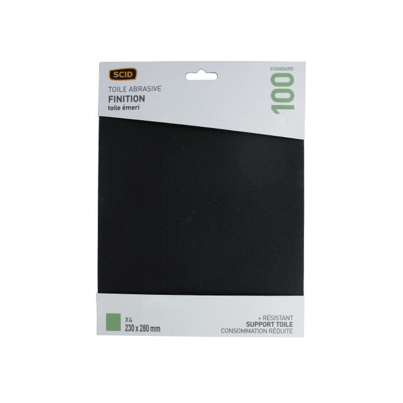 Toile abrasive émeri 230x280mm GR100 x4