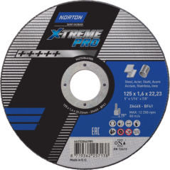 Disque à tronçonner inox 125x1.6x22.23mm