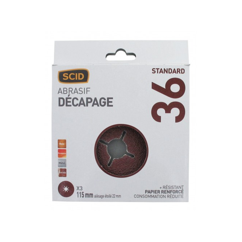 Disque corindon universel 115x22mm gr36 x3