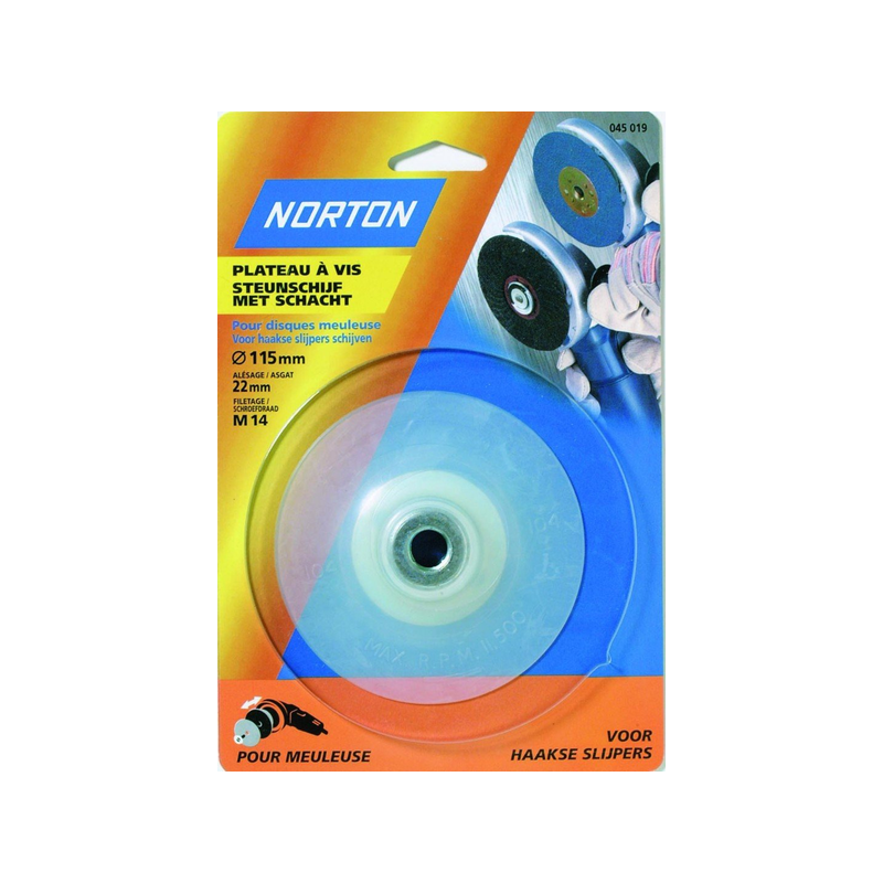 Plateau de meuleuse pour disque m14 115x22mm