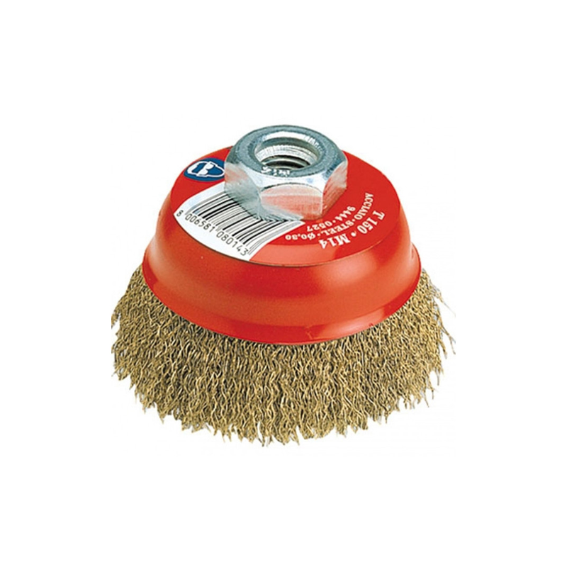 Brosse conique décapage moyen D.75mm M14