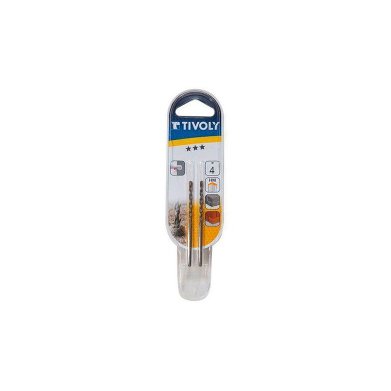 Foret béton 04 x 75mm essential tivoly x2