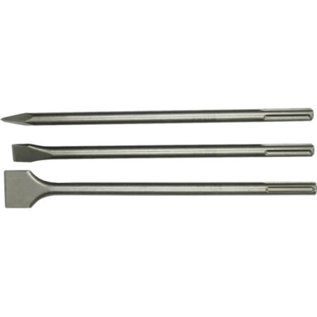 Jeu de 3 burins SDSMAX point / plat / large