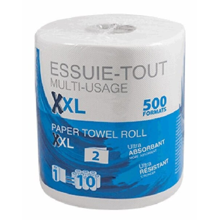 Essuie-tout blanc xxl 1 rouleau équivaut à 6 rouleaux
