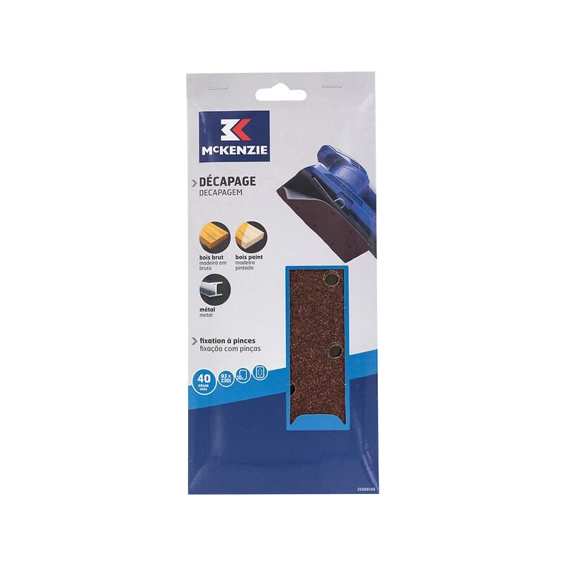 Patin pour ponceuse vibrante 93x230mm g40 décapage x10
