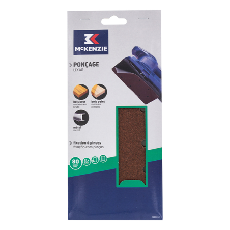 Patin pour ponceuse vibrante 93x230mm g80 ponçage x10