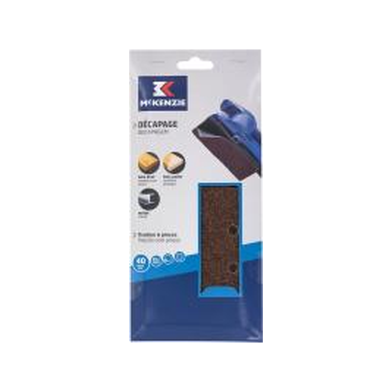 Patin pour ponceuse vibrante 93x230mm g40 décapage x10