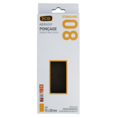 Patin pour ponceuse vibrante 93x230mm g80 ponçage x8