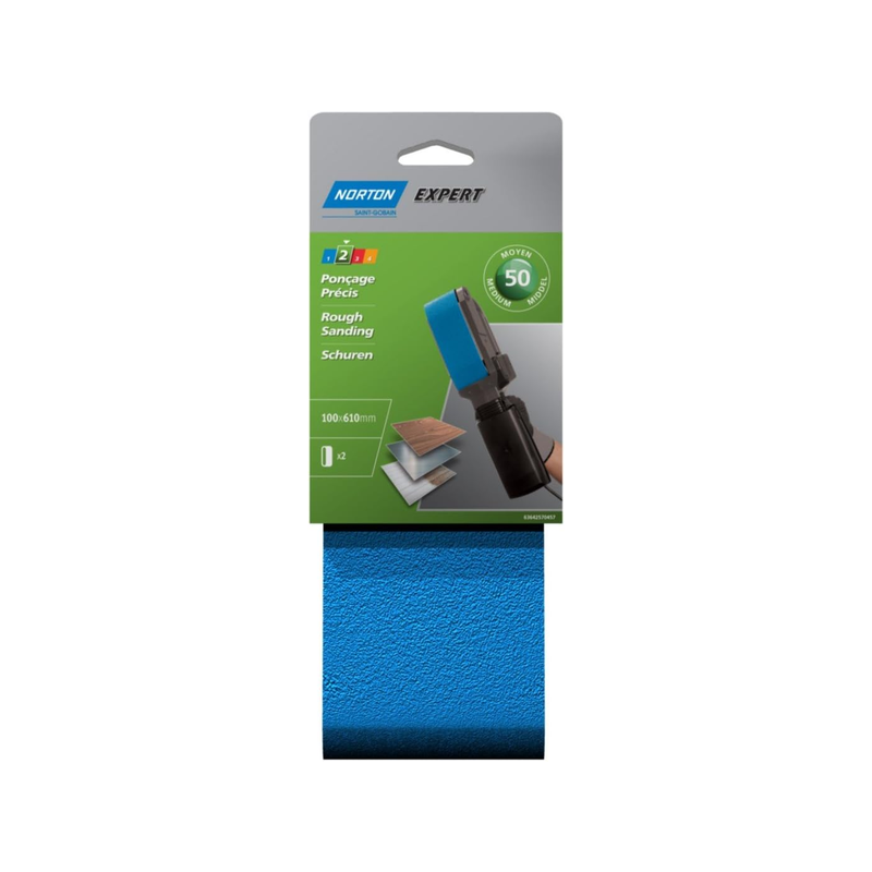 Bande reversible 100x610mm GR50 ponçage précis x2