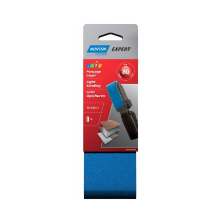 Bande reversible 75x457mm GR80 ponçage leger x2