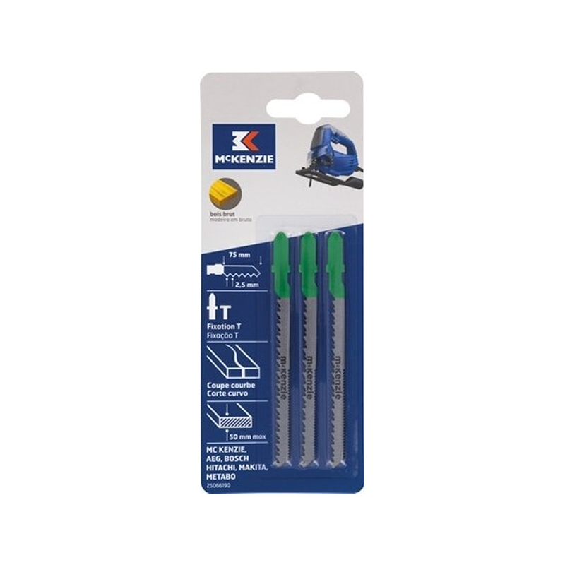 Lame scie sauteuse bois courbe 50mm max x3