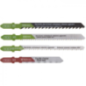 Lame scie sauteuse bois & acier droite + courbe 50mm max x4