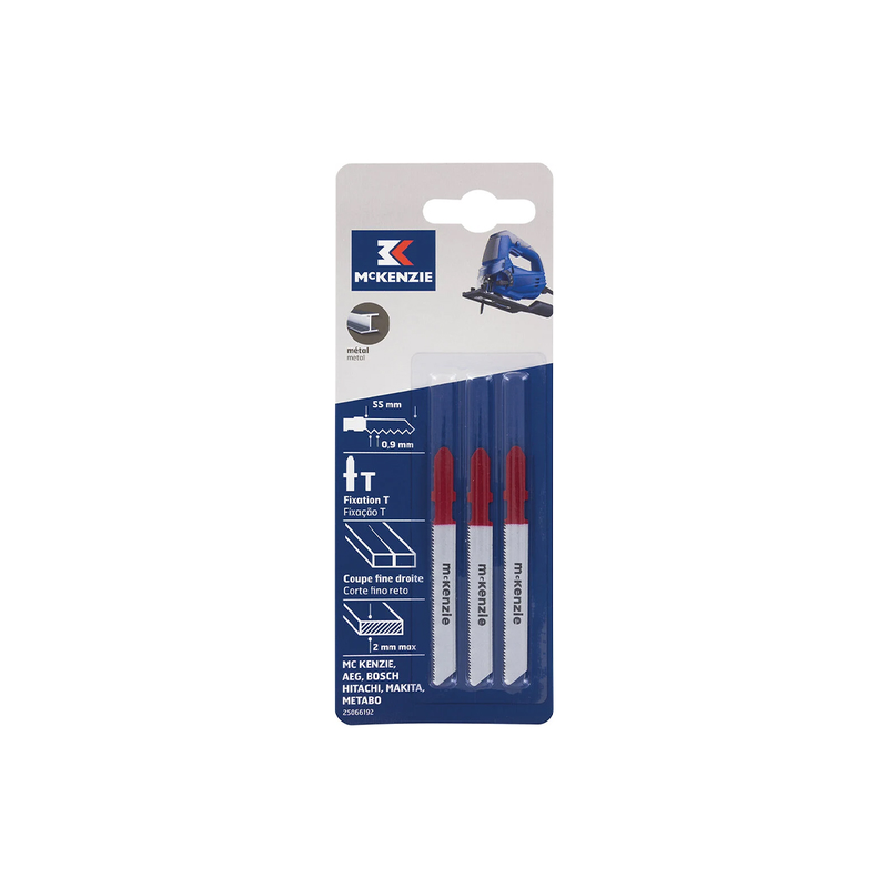 Lame scie sauteuse métal droite 2mm max x3