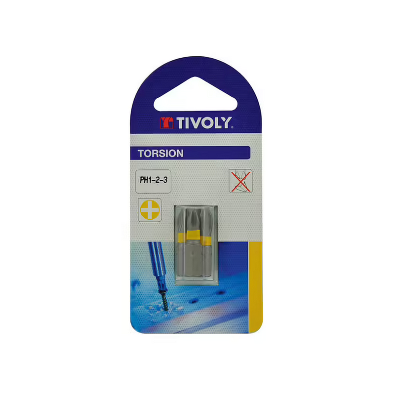 Coffret 3 embouts vissage ph1-2-3 l25mm torsion