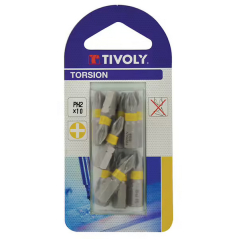 Embout vissage ph2 L.25mm torsion x10
