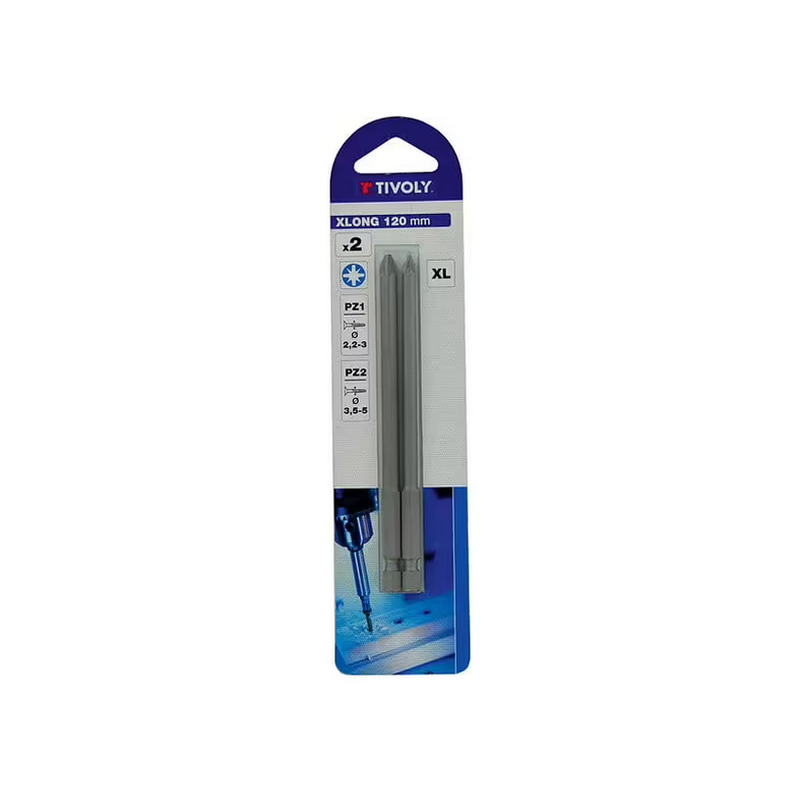 Embout vissage pz1 + pz2 L.120mm 1 de chaque