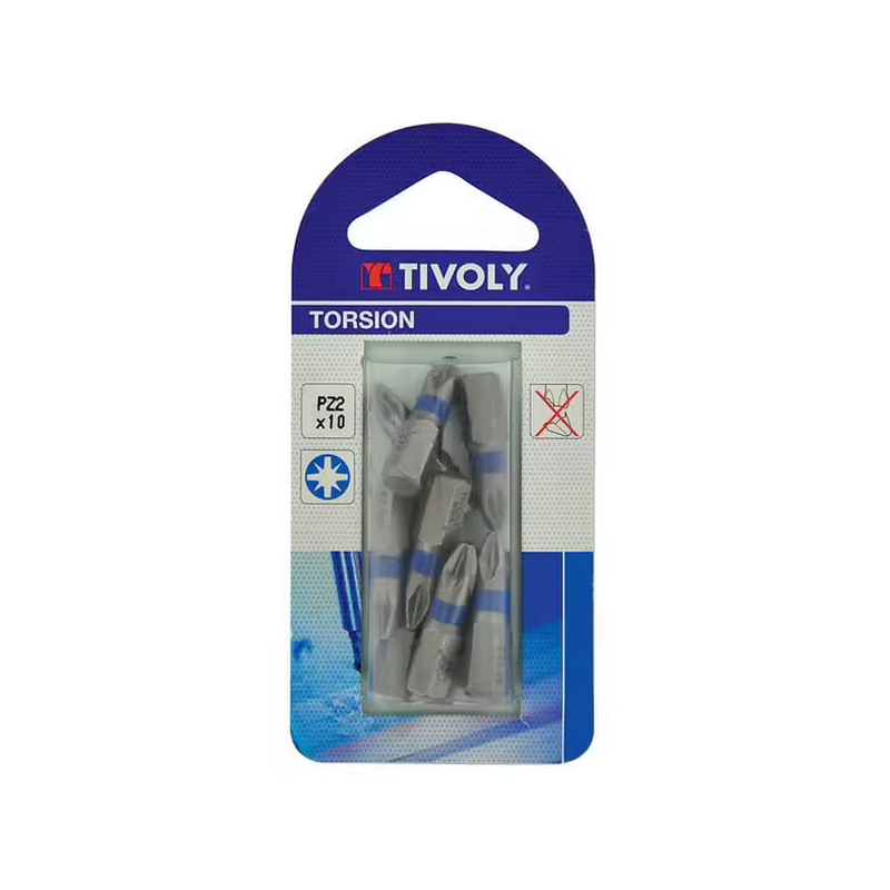 Embout vissage pz2 L.25mm torsion x10