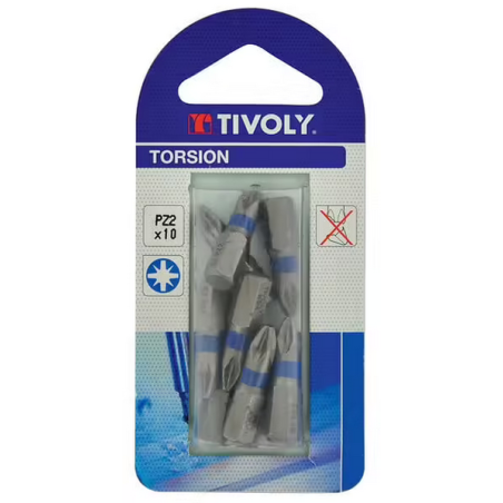 Embout vissage pz2 L.25mm torsion x10
