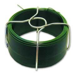 Fil acier plastifié longueur 30 m vert