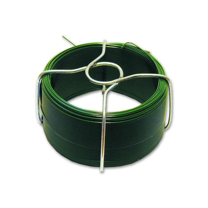 Fil acier plastifié longueur 30 m vert
