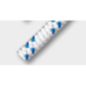 Corde polyester D.10mm blanc/bleu v/ml