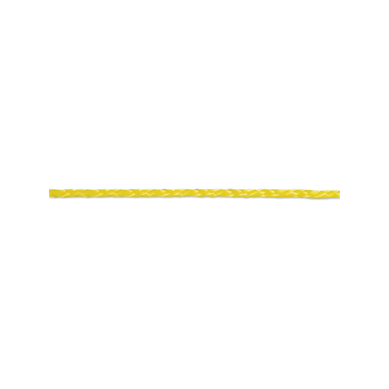 Corde polypropylène tressée D.4mm jaune v/ml
